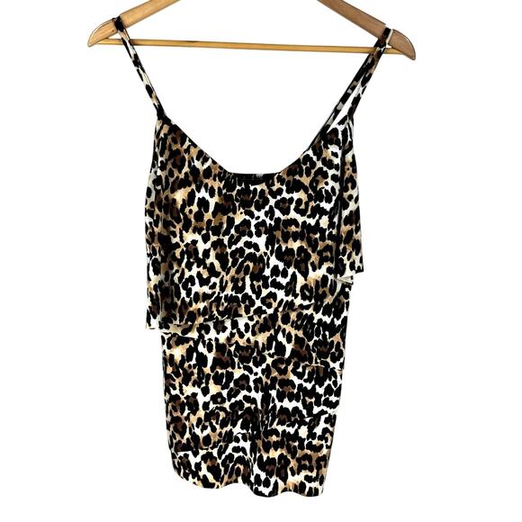 Magicsuit Leopard Chloe Tankini Top Women's Size 10 New Without Tags Condition - Picture 2 of 7